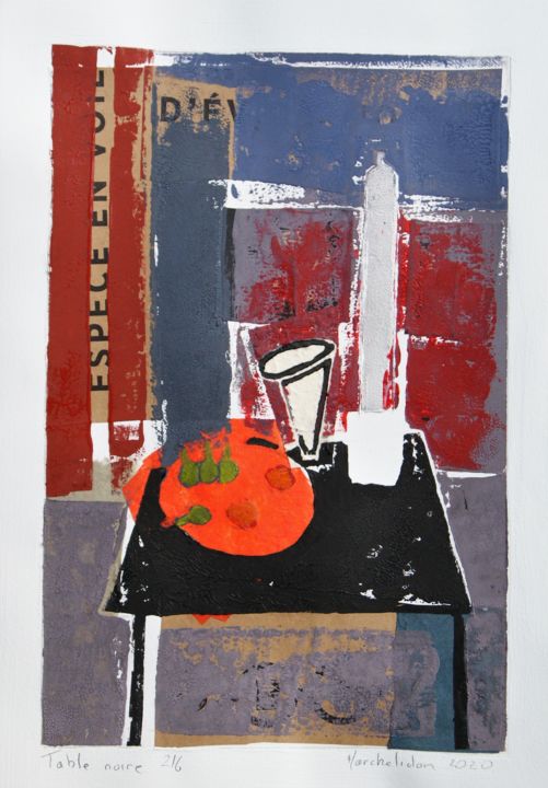 Table noire 2/6 Printmaking, 11.8x7.9 in