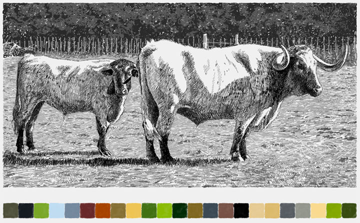 Arts numériques intitulée "Variante N°36" par François Lapouge, Œuvre d'art originale, Travail numérique 2D