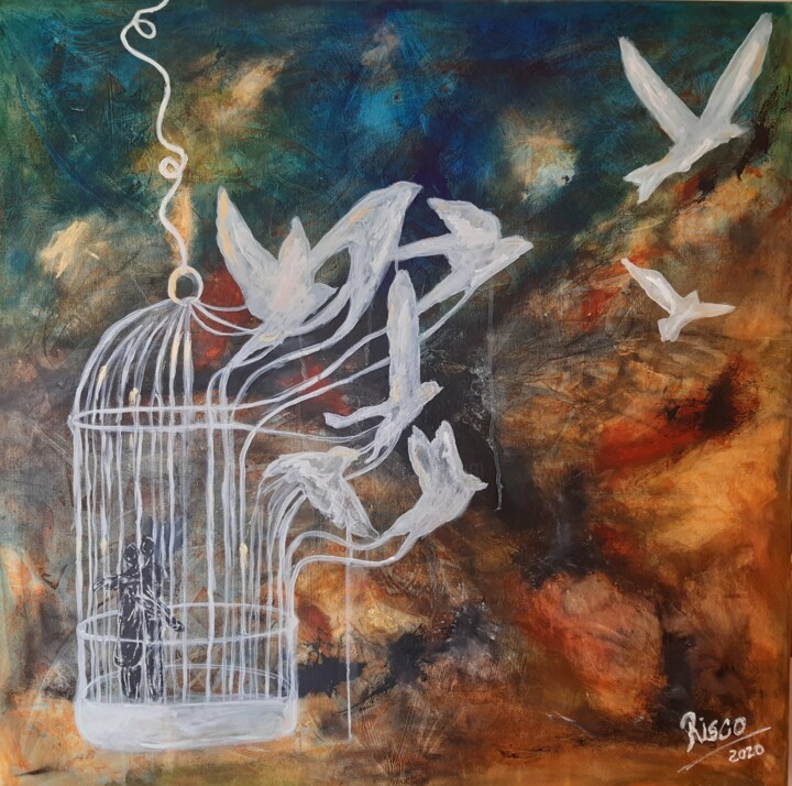 "Realidade" 绘画, 39.4x39.4 in