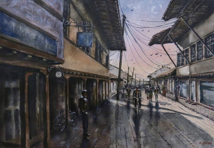 绘画 标题为“Old Bazaar” 由Geni Gorani, 原创艺术品, 水彩