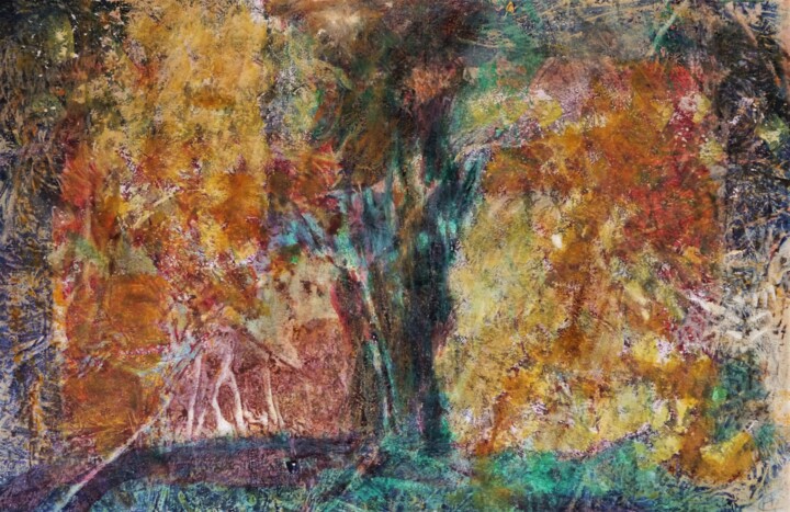 Peinture intitulée "Pitthée" par Philippe Casaubon, Œuvre d'art originale, Huile