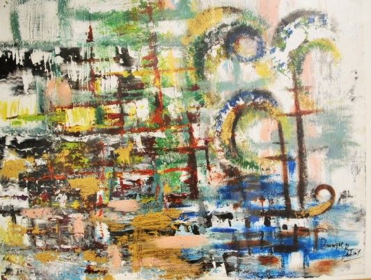 levant en bateau phénicien 绘画, 21.7x25.6 in