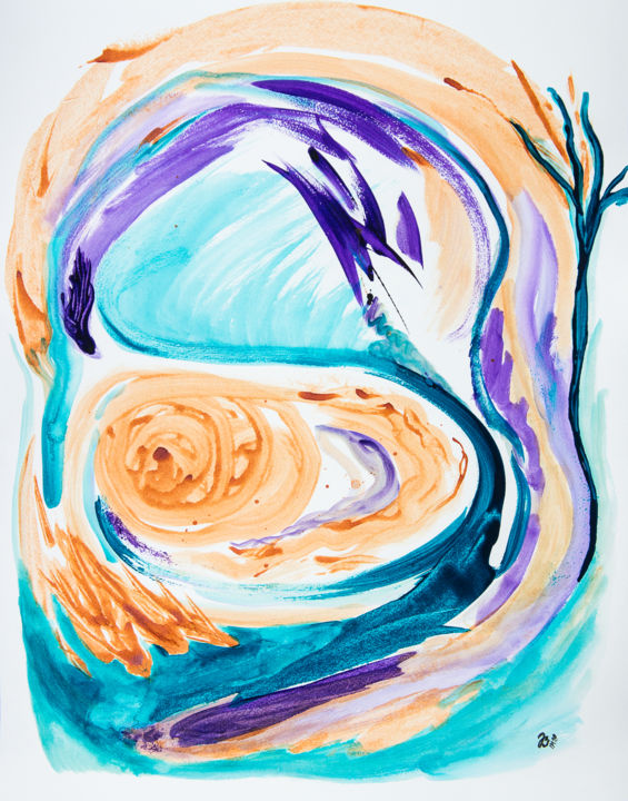 Embryo 绘画, 25.2x19.7 in
