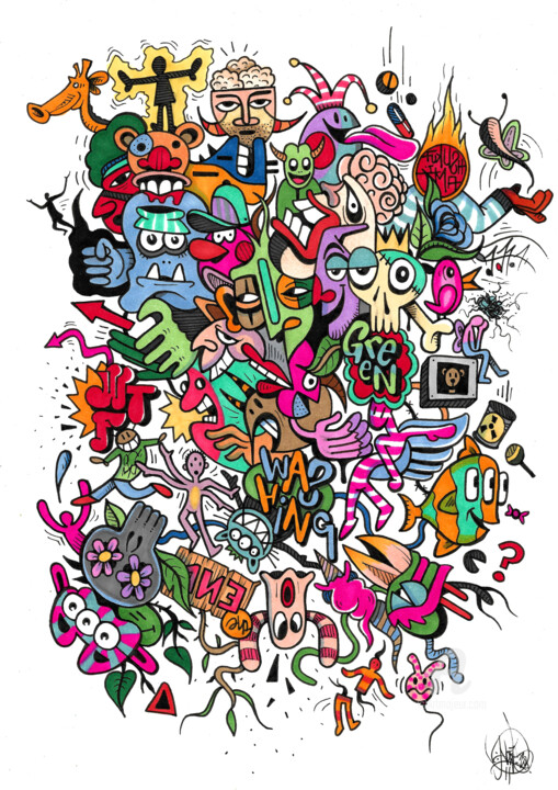 Washing toons 图画, 11.7x8.3 in