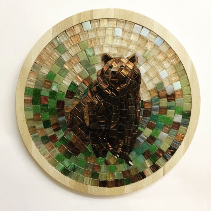 Design getiteld "Медведь" door Gennadii Chernev, Origineel Kunstwerk, Mozaïek