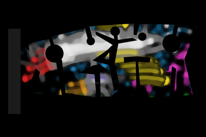 Digital Arts titled "The Dance In Space" by Gerald Shepherd F.F.P.S., Original Artwork, Digital Painting