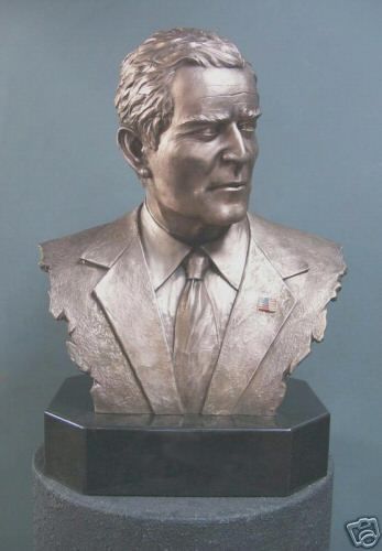 Escultura intitulada "George W Bush" por Michail Constantine, Obras de arte originais, Moldagem