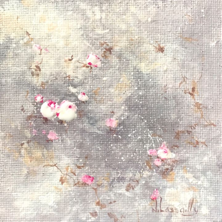 Painting titled "Sélienne - 918" by Noëlle Lassailly, Original Artwork, Acrylic