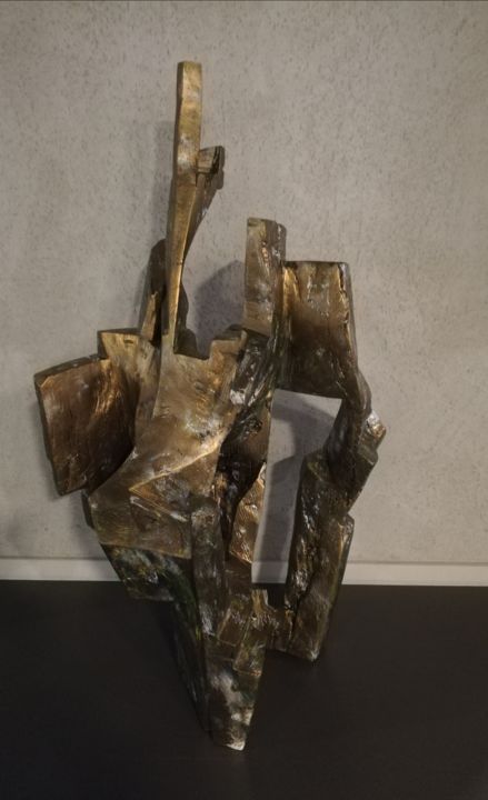 Sculptuur getiteld "STRUTTURA 2003" door Ivan Fabani, Origineel Kunstwerk, Hout