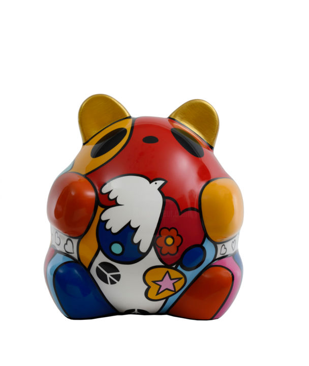 Rzeźba zatytułowany „Jungle Pop Panda Co…” autorstwa Adeline Buenaventura, Oryginalna praca, Żywica