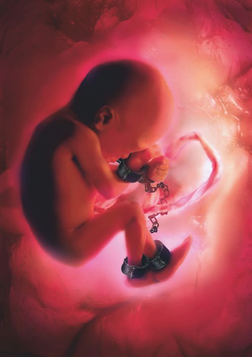 Digital Arts titled "Unborn slave" by Jan Oklinski, Original Artwork, 2D Digital Work