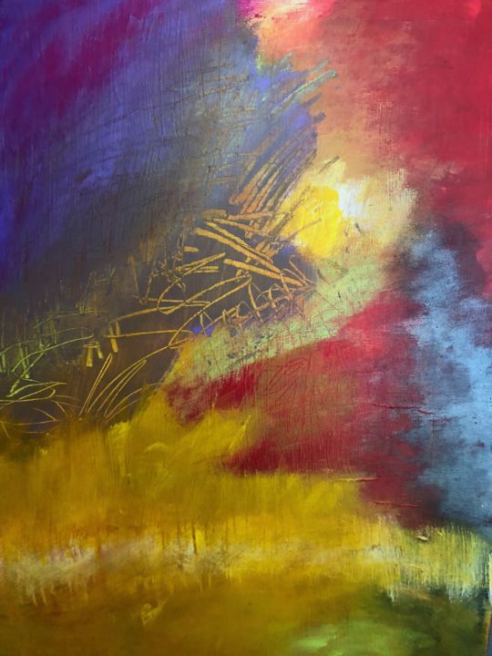 Peinture intitulée "Le temps suspendu 3" par Briga, Œuvre d'art originale, Acrylique