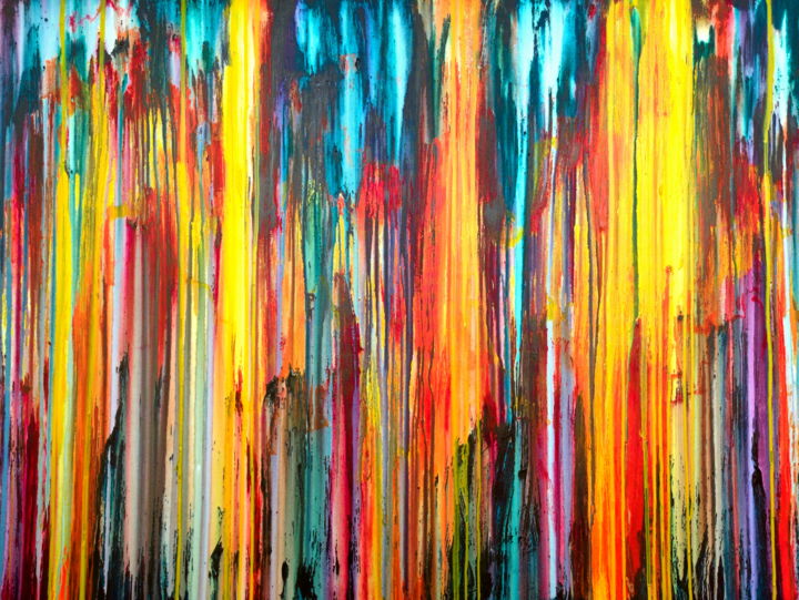 Painting titled "The Emotional Creat…" by Carla Sá Fernandes, Original Artwork, Acrylic Mounted on Wood Stretcher frame