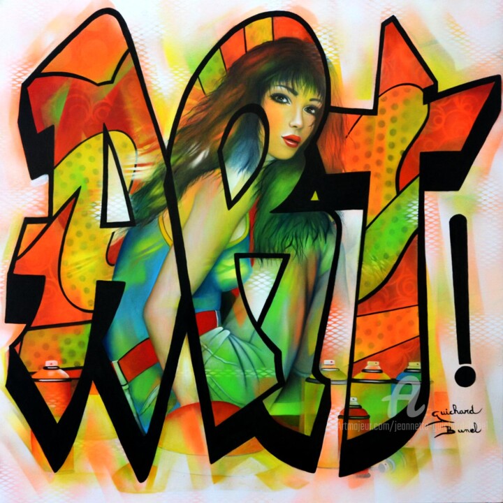 Peinture intitulée "Tout est art" par Jeannette Guichard-Bunel, Œuvre d'art originale, Huile Monté sur Châssis en bois