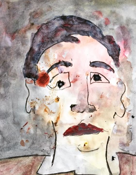 绘画 标题为“« Stephen S-8 ». Fe…” 由Ananda Eva, 原创艺术品, 丙烯