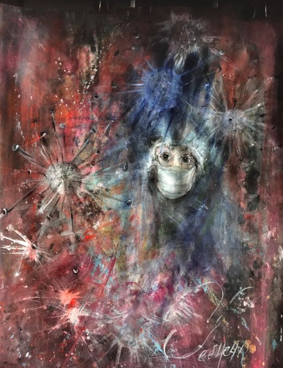 La face cachée 绘画, 29.9x22.1 in