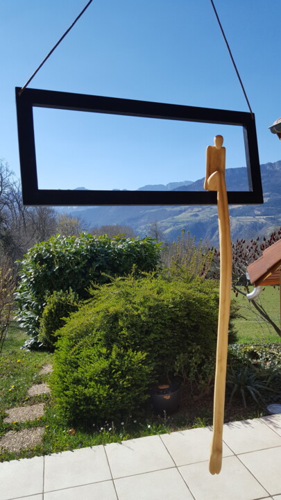 Scultura intitolato "Hors cadre" da Max Bernard, Opera d'arte originale, Legno