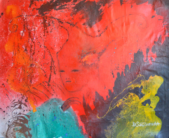 Painting titled "Moth" by Daas, Original Artwork, Acrylic