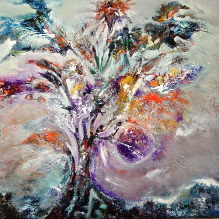Floraison 绘画, 19.7x19.7 in