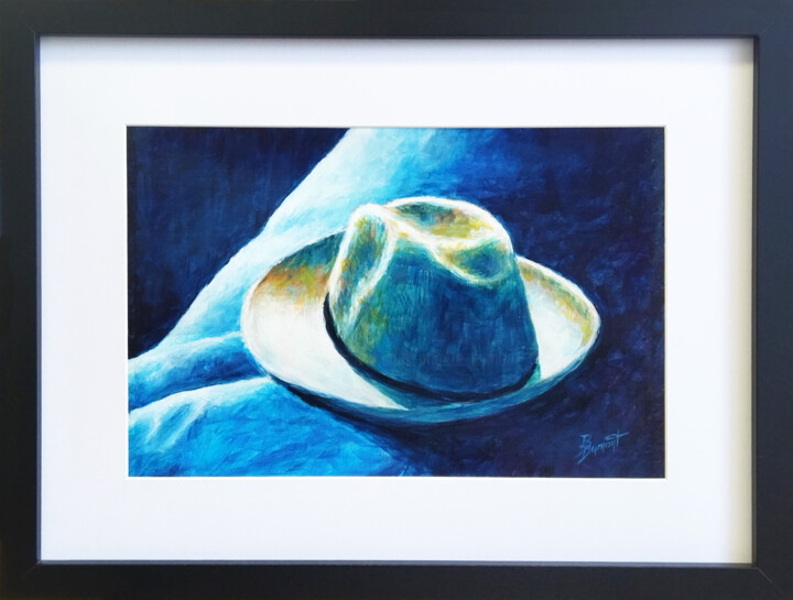 Le chapeau 绘画, 7.9x11.8 in