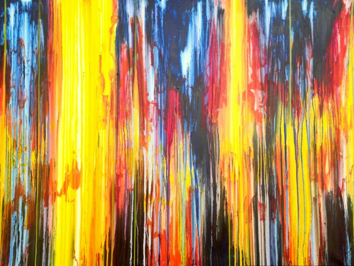 Painting titled "The Emotional Creat…" by Carla Sá Fernandes, Original Artwork, Acrylic Mounted on Wood Stretcher frame
