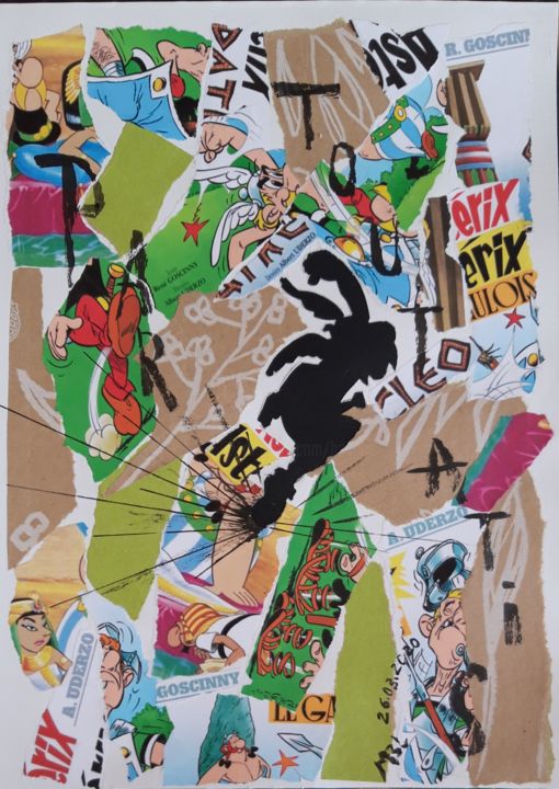 Hommage à Uderzo 拼贴, 11.7x8.3 in
