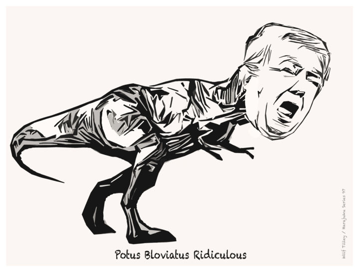 Harajuku Series No.97: Potus Bloviatus Ridiculous Printmaking, 23.6x31.5 in