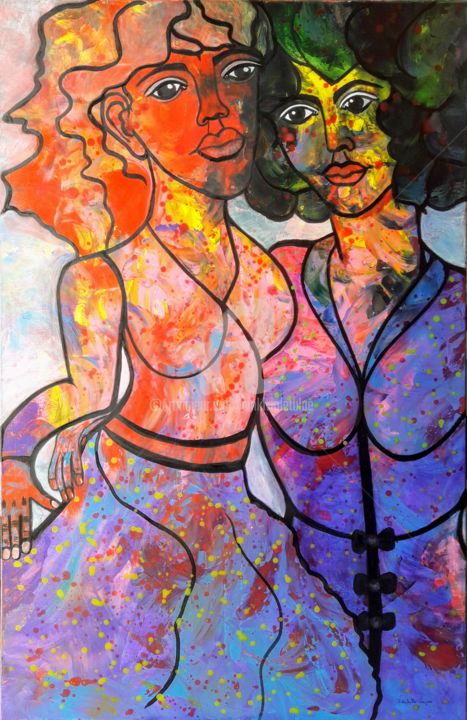 Celles qui s'aimaient 6 绘画, 45.3x29.5 in