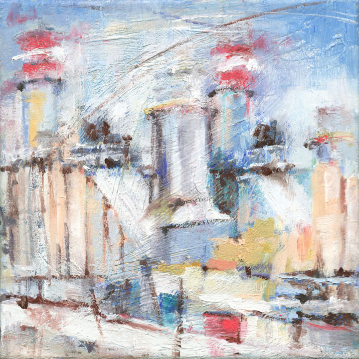 Industrial 1 绘画, 7.9x7.9 in