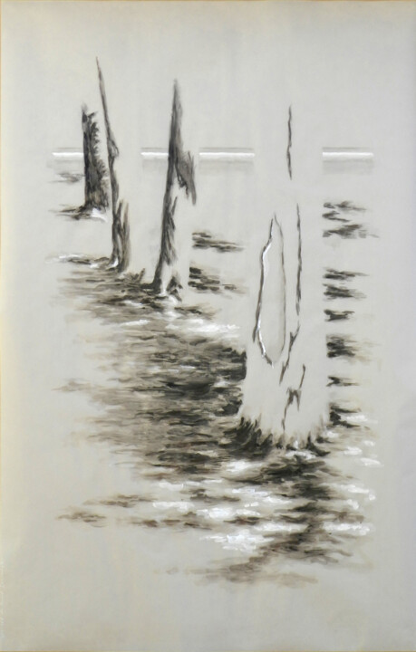 Pintura titulada "arbre au jardin du…" por Daniel Descamps, Obra de arte original, Oleo