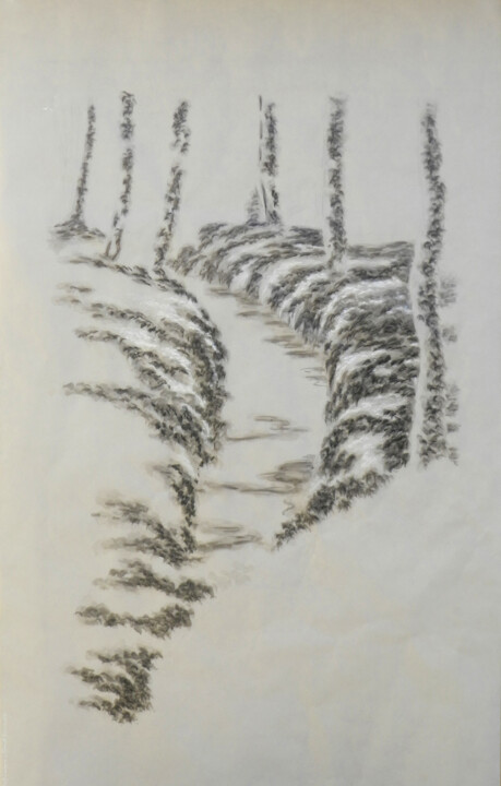 Pintura titulada "ruisseau entre les…" por Daniel Descamps, Obra de arte original, Oleo