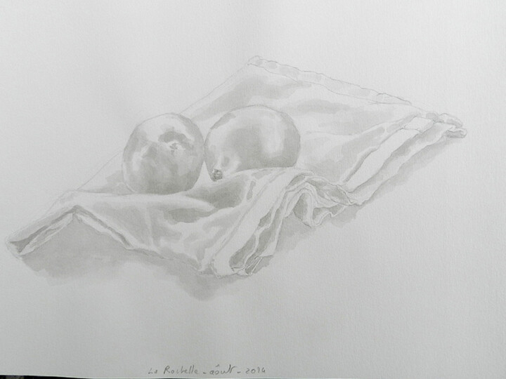 Pintura titulada "torchon citron" por Daniel Descamps, Obra de arte original, Tinta