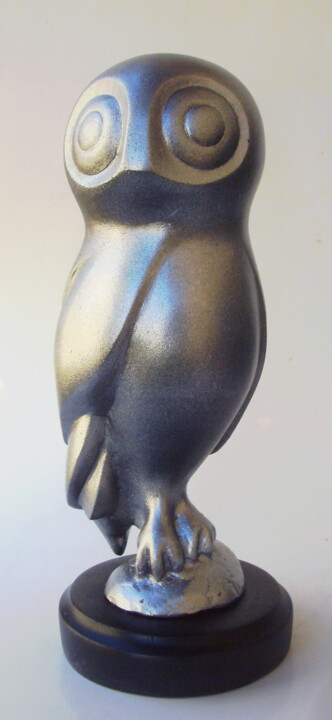 chouette comptemporaine 雕塑, 11x3.9 in