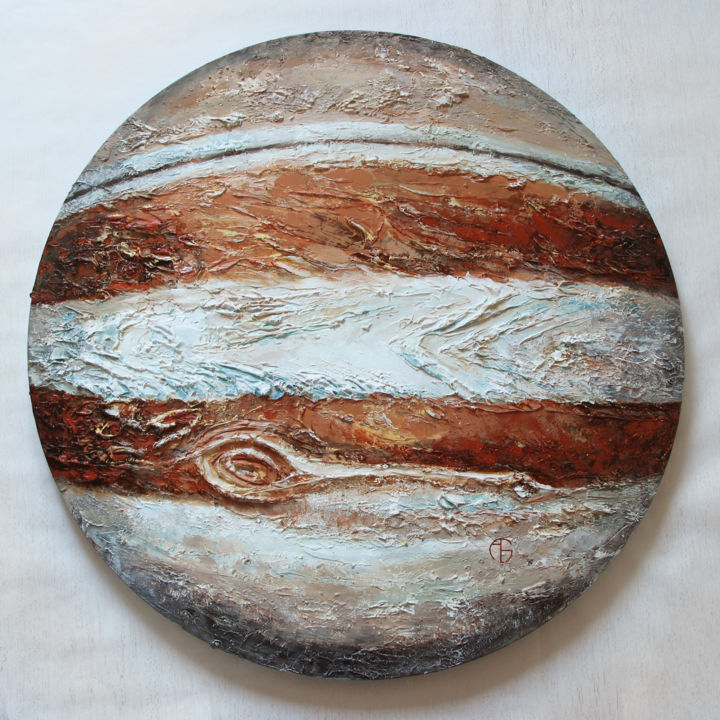 Ζωγραφική με τίτλο "JUPITER PLANET PLAN…" από Anna Bo, Αυθεντικά έργα τέχνης, Ακρυλικό