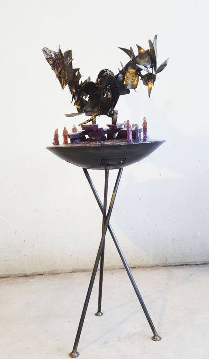 DEDALOS ET ICAROS 雕塑, 68.9x27.6 in