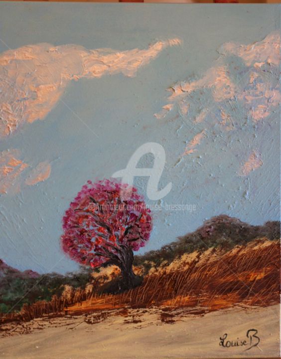 Un arbre dans la dune Painting, 23.6x19.7 in