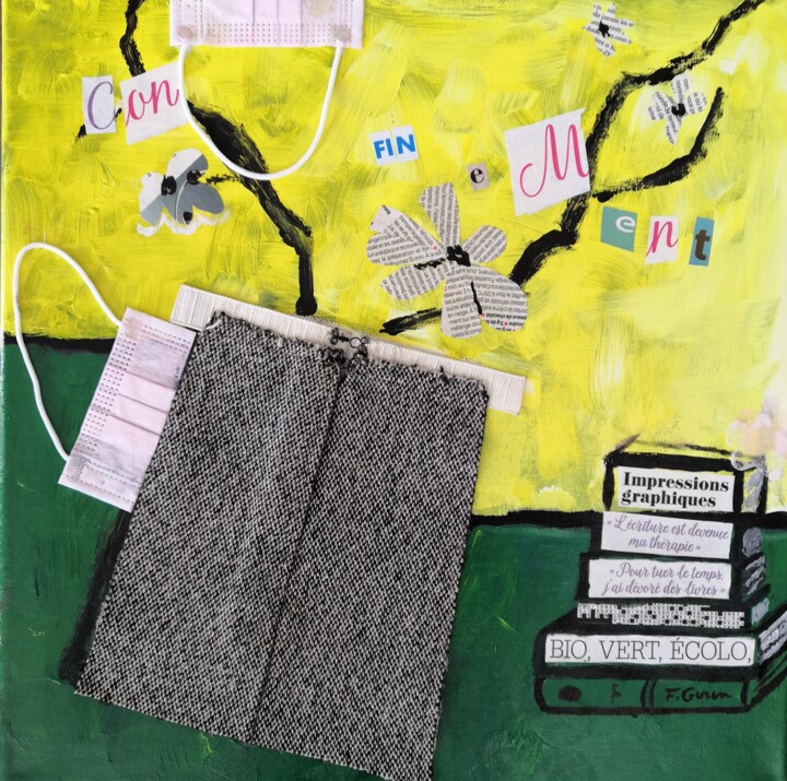 Peinture intitulée "Covid 19" par Frédérique Girin, Œuvre d'art originale, Acrylique