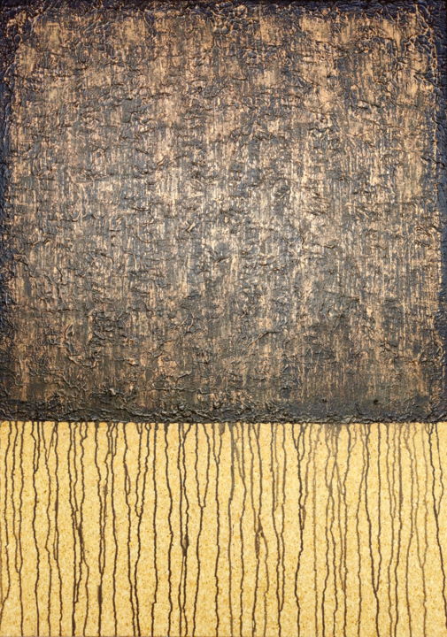 Painting titled "Black Bronze No. 2" by Carla Sá Fernandes, Original Artwork, Acrylic Mounted on Wood Stretcher frame