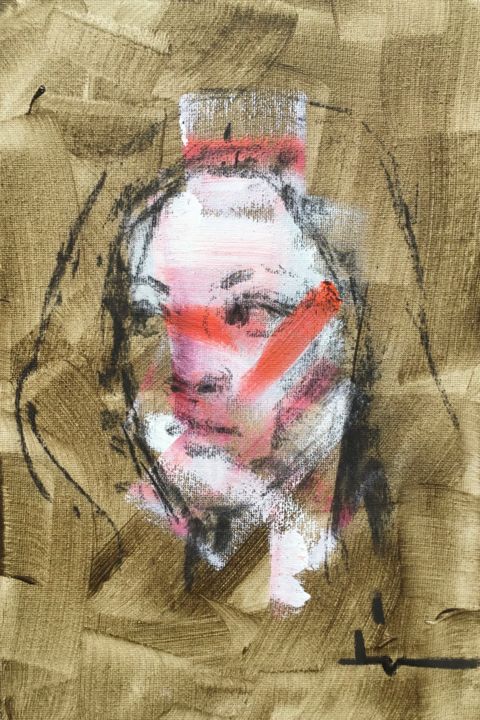 Portrait Study 3 绘画, 13x8.7 in