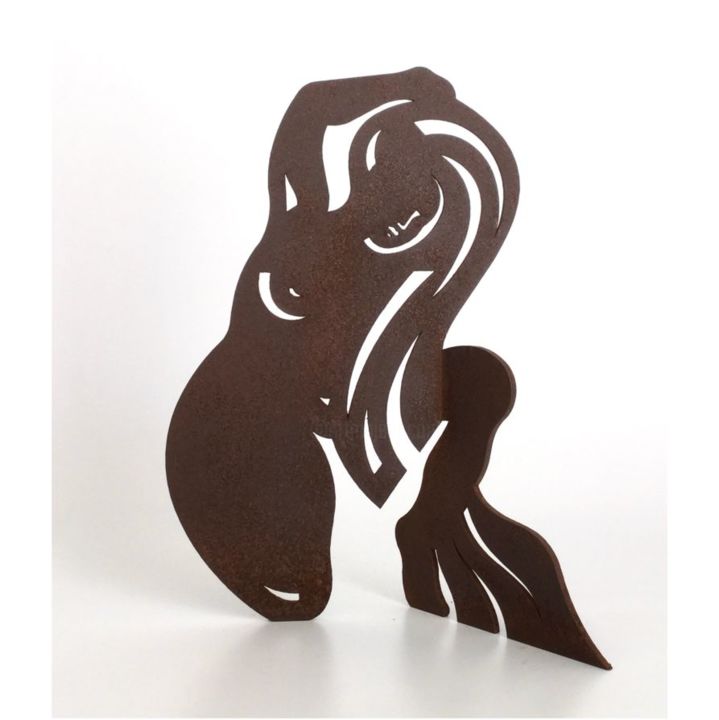 Escultura titulada "Naïade #artistsuppo…" por Agnes Descamps, Obra de arte original, Metales
