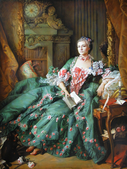 Картина под названием "Portrait of Valenti…" - Sergey And Vera, Подлинное произведение искусства, Масло Установлен на Деревя…