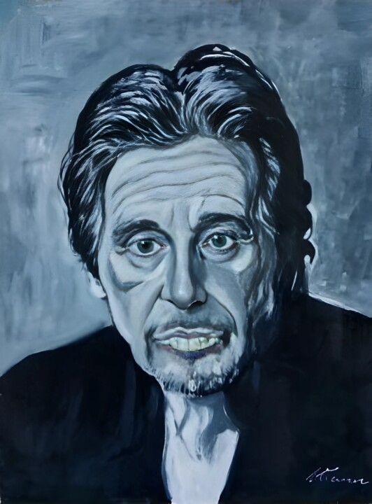 제목이 "Al Pacino Oil Paint…"인 미술작품 Filip Petrovic로, 원작, 기름