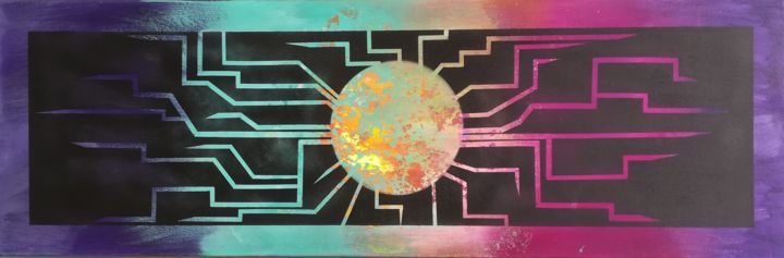 Peinture intitulée "Earth" par Trä  Abstract Painting, Œuvre d'art originale, Acrylique