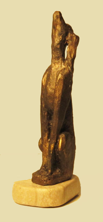 Sculpture intitulée "Little Soul-Mate" par Bozena Happach, Œuvre d'art originale, Résine
