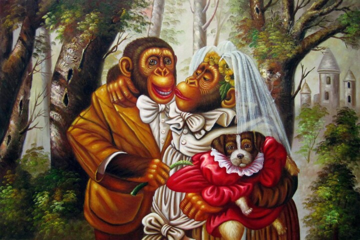 人気便利グッズ Monkey ArtMajeur | Shang James by Painting #008, Wedding 小物