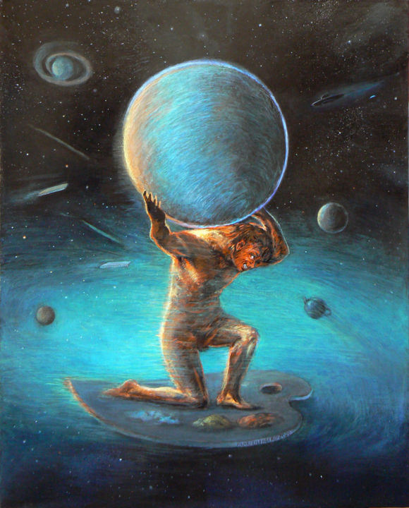 ATLAS 绘画, 31.9x25.6 in