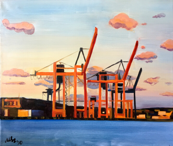 Port - Crane6 绘画, 19.7x23.6 in