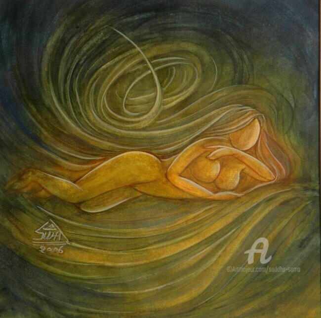 Картина под названием "DEEP IN MEMORY" - Suddha Sama, Подлинное произведение искусства
