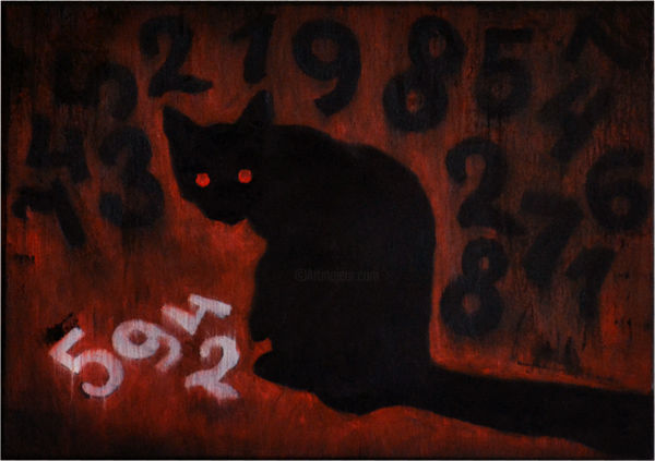 Kitty 5942 绘画, 13.8x19.7 in