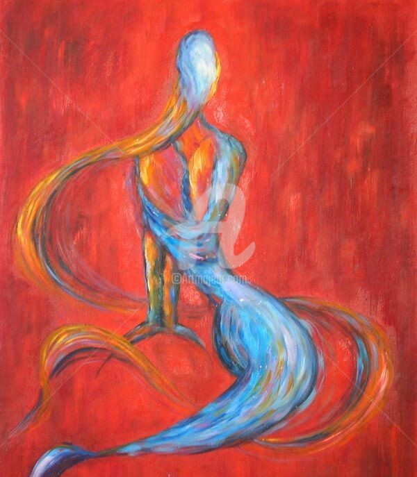 Painting titled "Mermaid" by Coco, Original Artwork, Oil